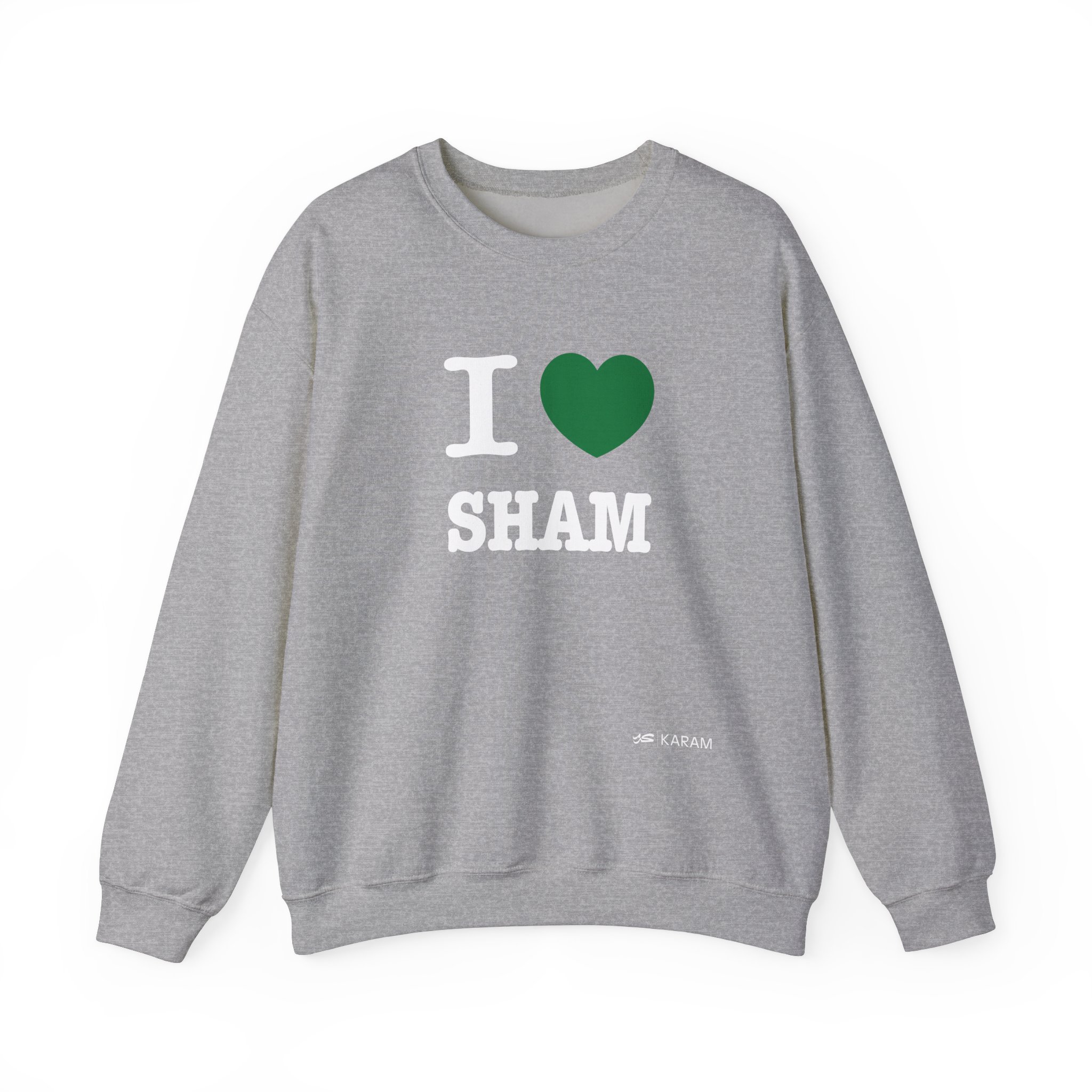I Love Sham(Damascus) Unisex Heavy Blend Crewneck - Image 8