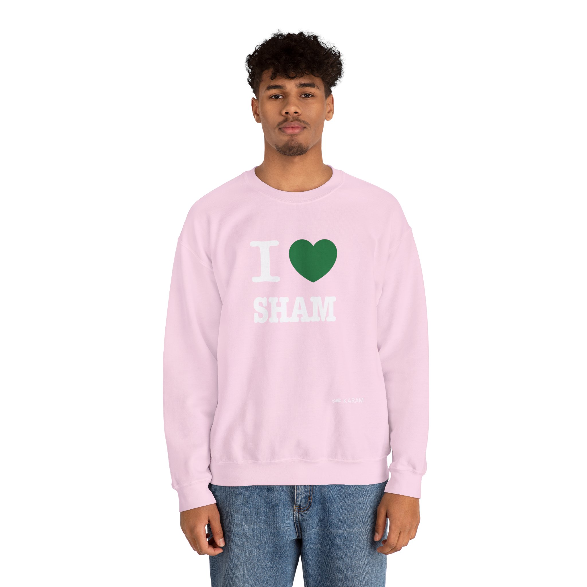 I Love Sham(Damascus) Unisex Heavy Blend Crewneck - Image 31