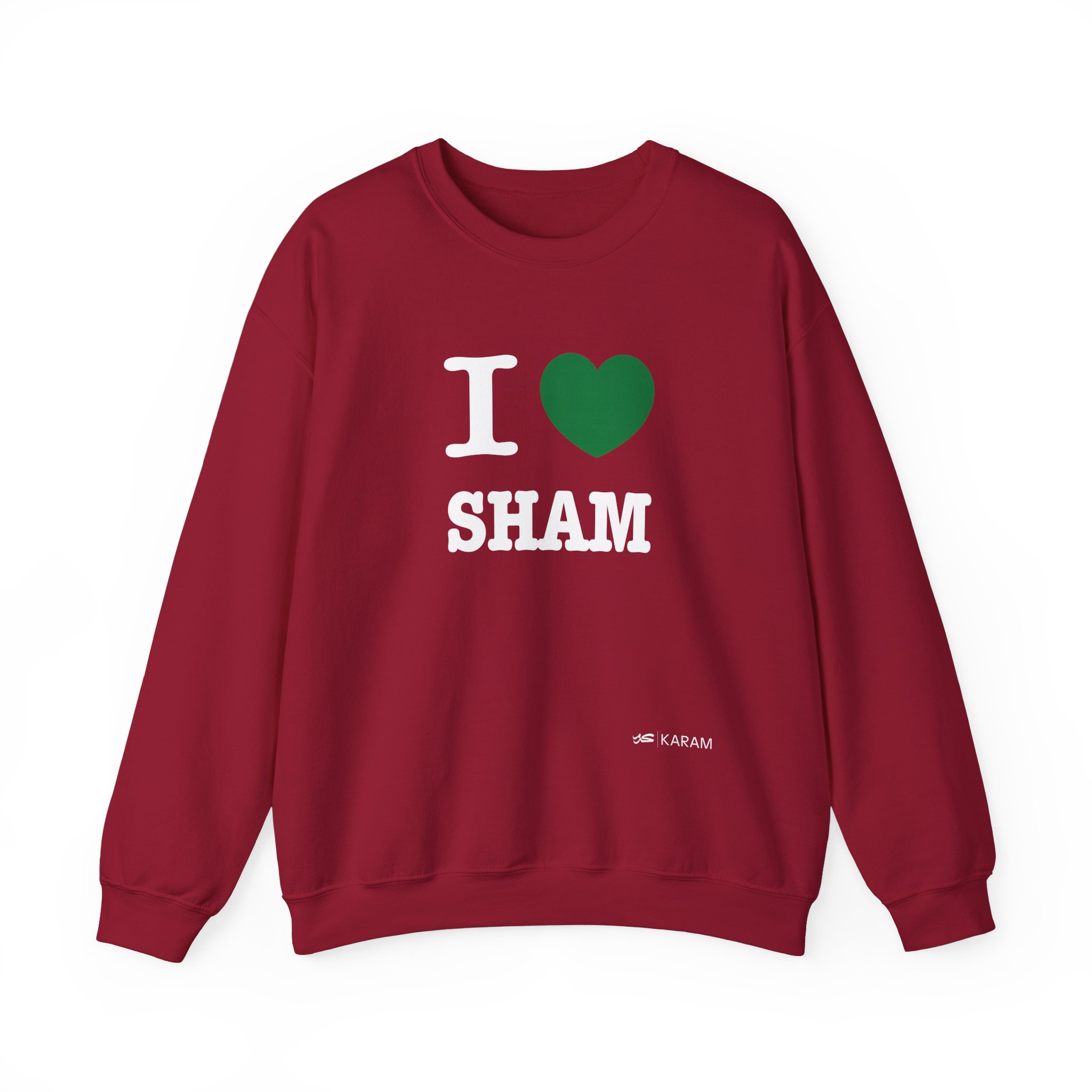 I Love Sham(Damascus) Unisex Heavy Blend Crewneck - Image 32