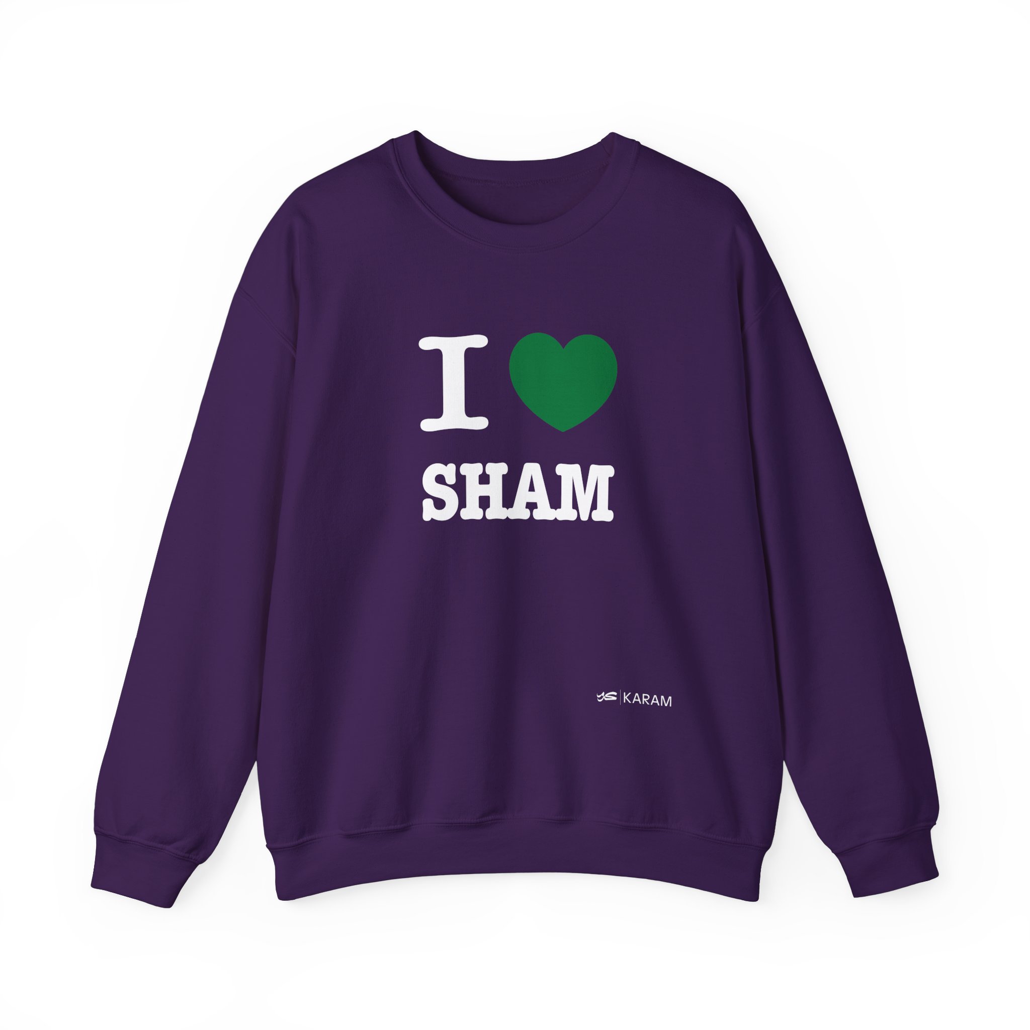 I Love Sham(Damascus) Unisex Heavy Blend Crewneck - Image 26