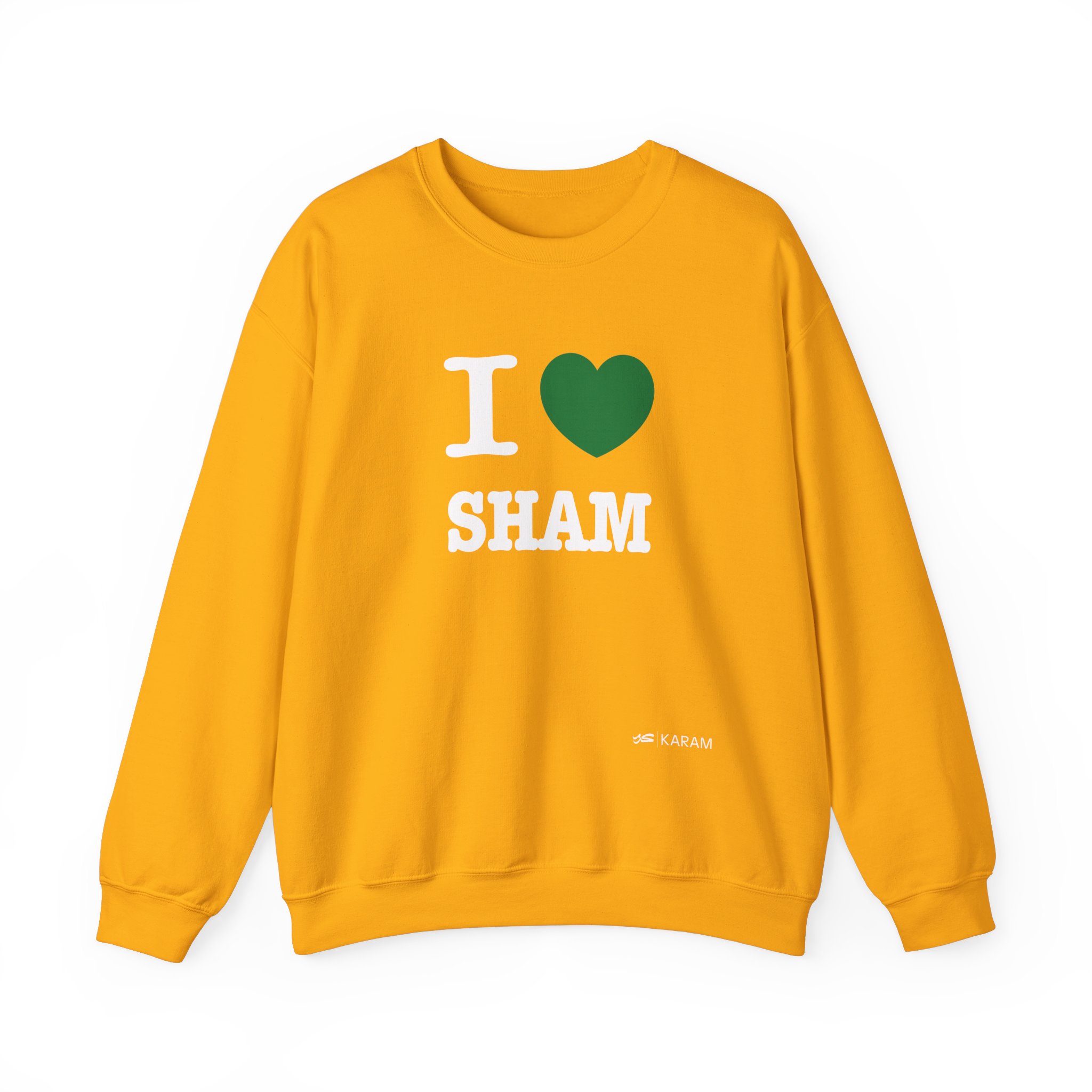 I Love Sham(Damascus) Unisex Heavy Blend Crewneck - Image 35